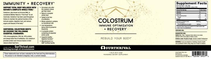 Surthrival colostrum 1kilo 2017 rev02 r3 ol 720x , Zorgvuldig geselecteerd bij Morgen is Nu