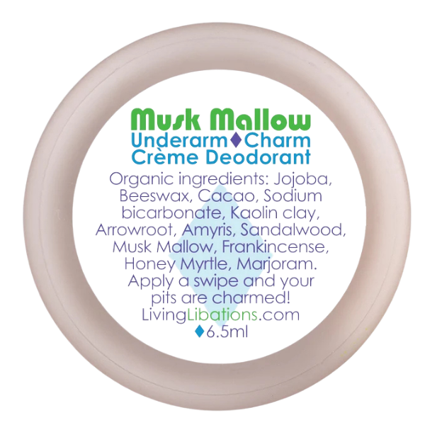 Musk Mallow Underarm Charm Creme Deodorant - Living Libations - Morgen is Nu - 6 ml