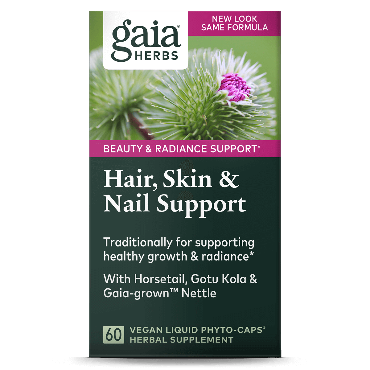 Gaia Herbs Hair Skin Nail Support label