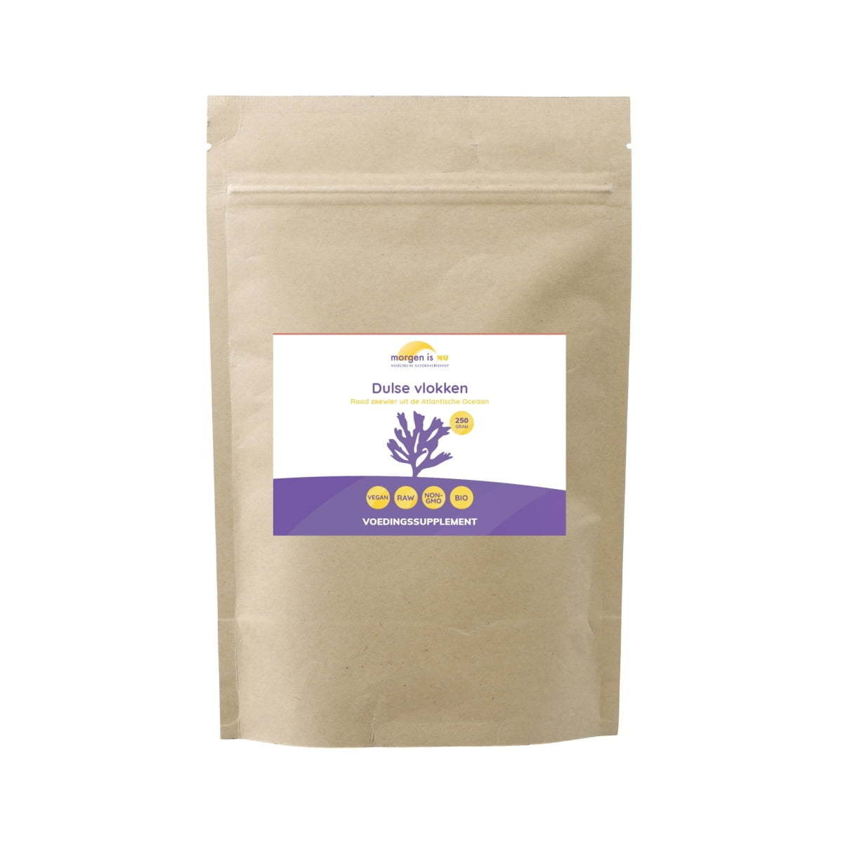 Dulse vlokken new voorkant 250g , Een bewuste keuze voor kwaliteit