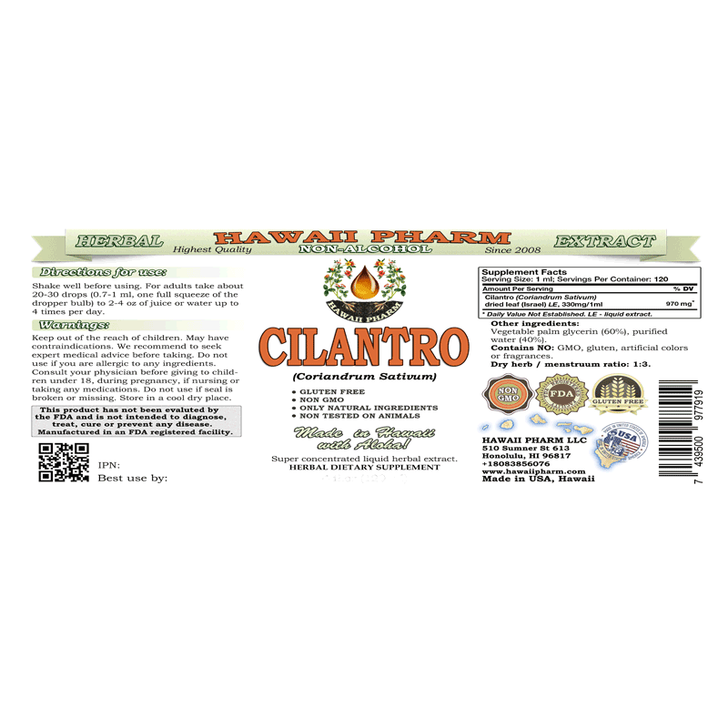 Hawaiipharm cilantro label , Speciaal geselecteerd voor jou