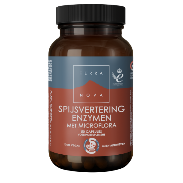 Spijsverteringenzymen met microflora 50caps - Terranova - Morgen is Nu