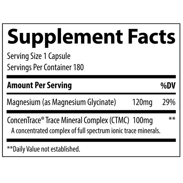 Magnesium glycinate capsules supplementfacts trace minerals , Een bewuste keuze voor kwaliteit