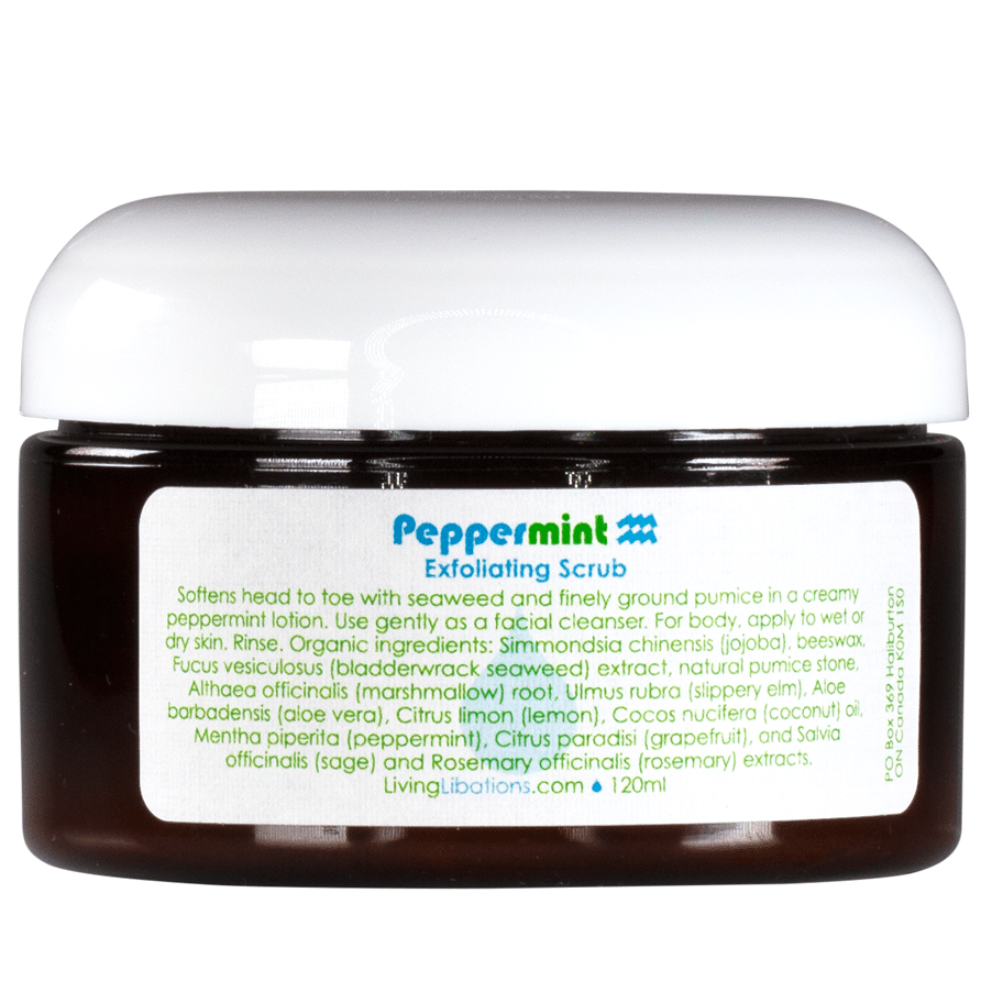 Peppermint scrub living libations  , Zorgvuldig geselecteerd bij Morgen is Nu