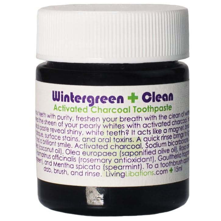 Wintergreen clean charcoal toothpaste 15ml living libations  , Kwaliteit en puurheid gegarandeerd