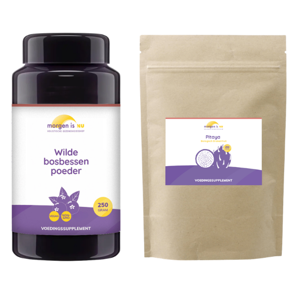 Wilde Bosbessen + Pitaya poeder bundel - Morgen is Nu