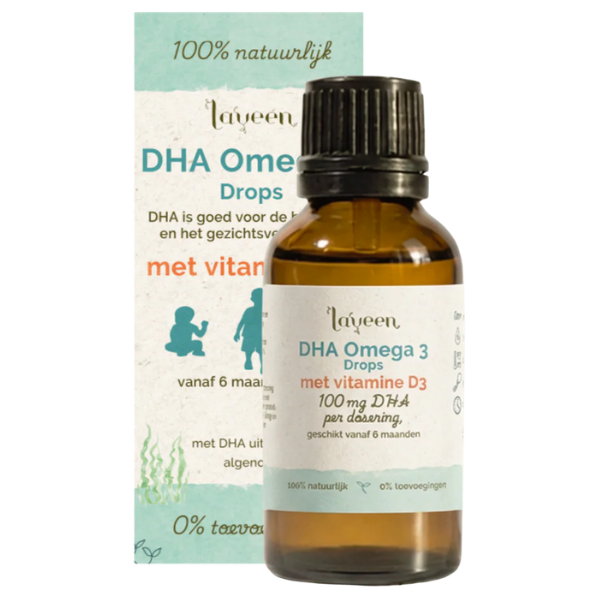 DHA Omega 3 Drops met Vitamine D3 - Laveen - Morgen is Nu