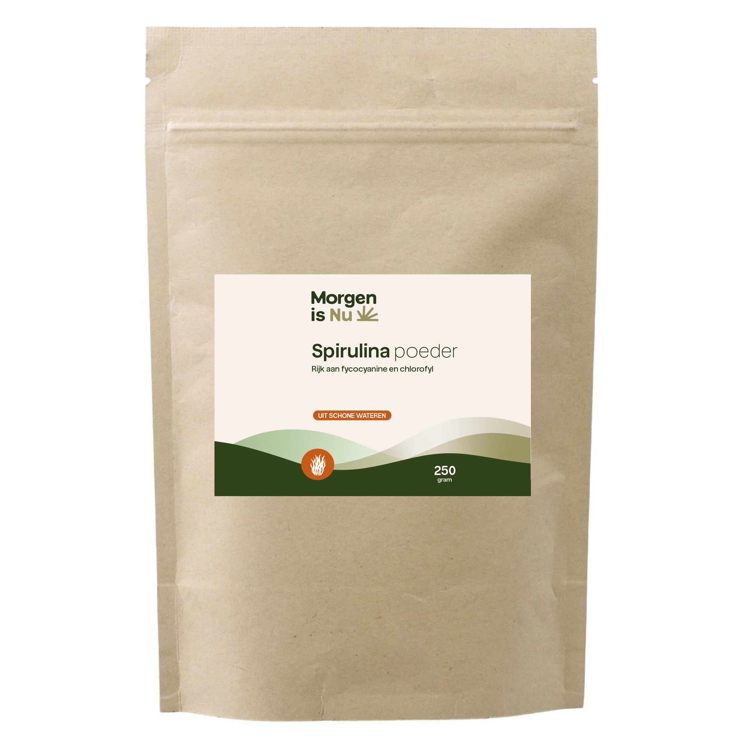 Spirulina poeder - Morgen is Nu - Rijk aan chlorofyl