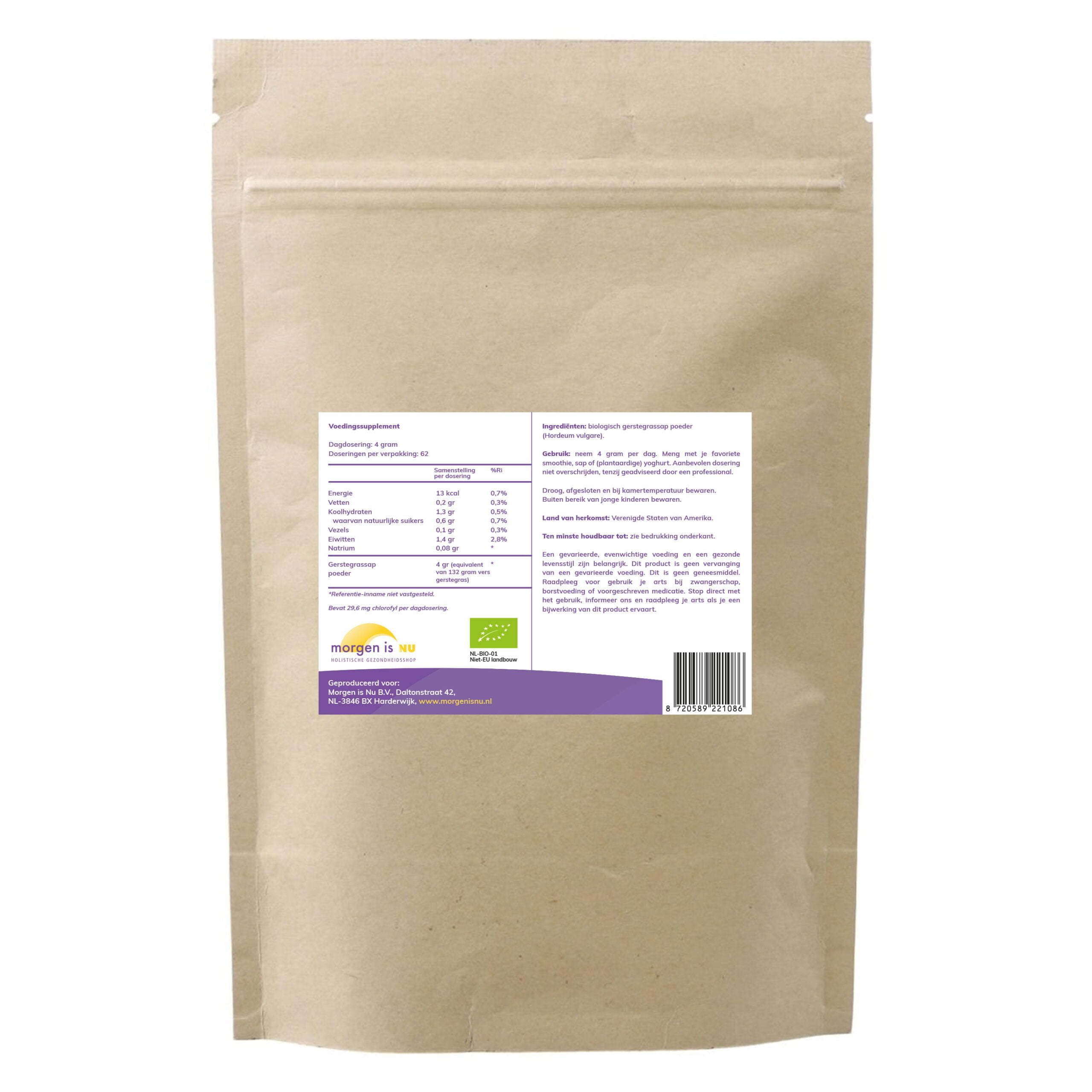 Gerstegrassap morgenisnu achter scaled , Duurzaam en zorgvuldig uitgekozen