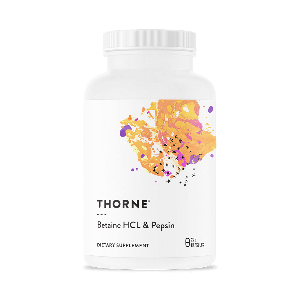 Betaine hcl 225capsules thorne , Met zorg samengesteld