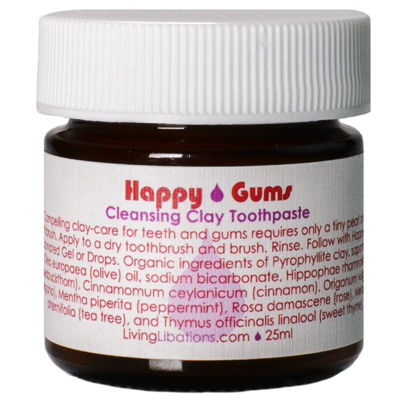 Happy gums clay toothpaste 25ml living libations  , Met zorg samengesteld