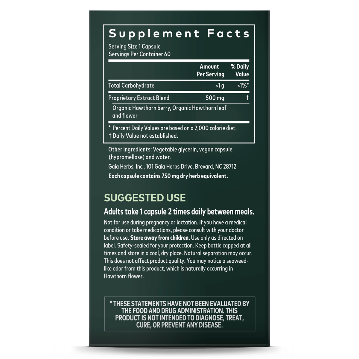 Gaia herbs hawthorn supreme label2 , Natuurlijke kwaliteit bij Morgen is Nu