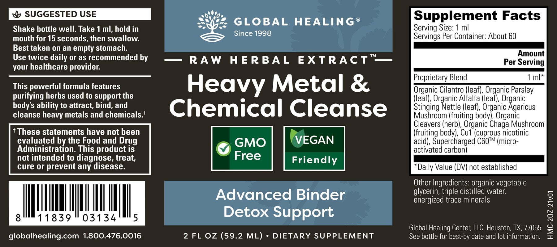 Heavy metal and chemical cleanse label , Puur & zorgvuldig gekozen