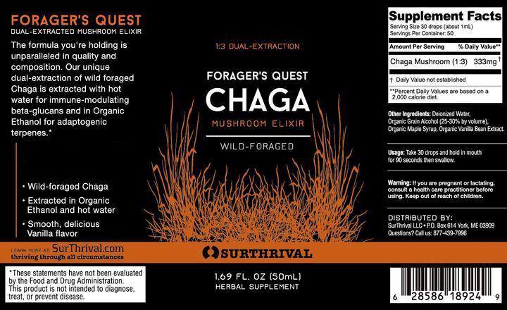 Chaga foragers quest label surthrival , Ontdek de kracht van pure ingredi?nten