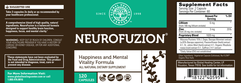 Neurofuzion label global healing , Puur & zorgvuldig gekozen