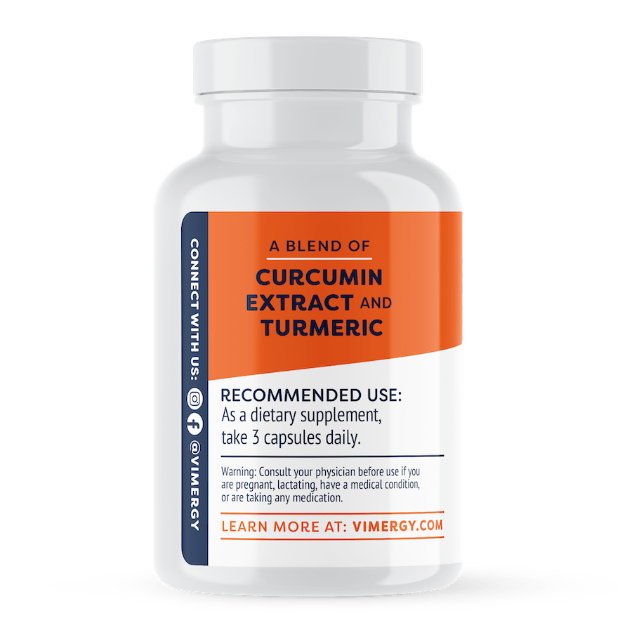 Curcumin caps vimergy left 1  , Kwaliteit en puurheid gegarandeerd