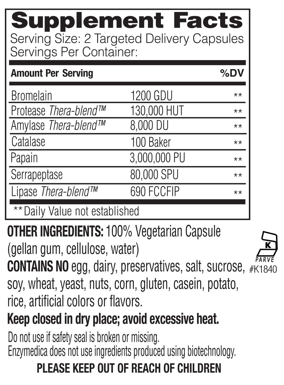 Enzymedica repair gold facts , Een bewuste keuze voor kwaliteit