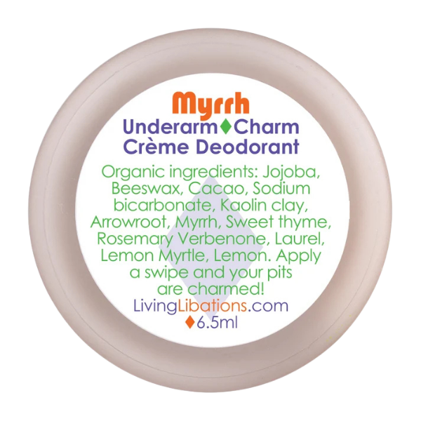 Myrrh Underarm Charm Creme Deodorant - Living Libations - Morgen is Nu - 6 ml