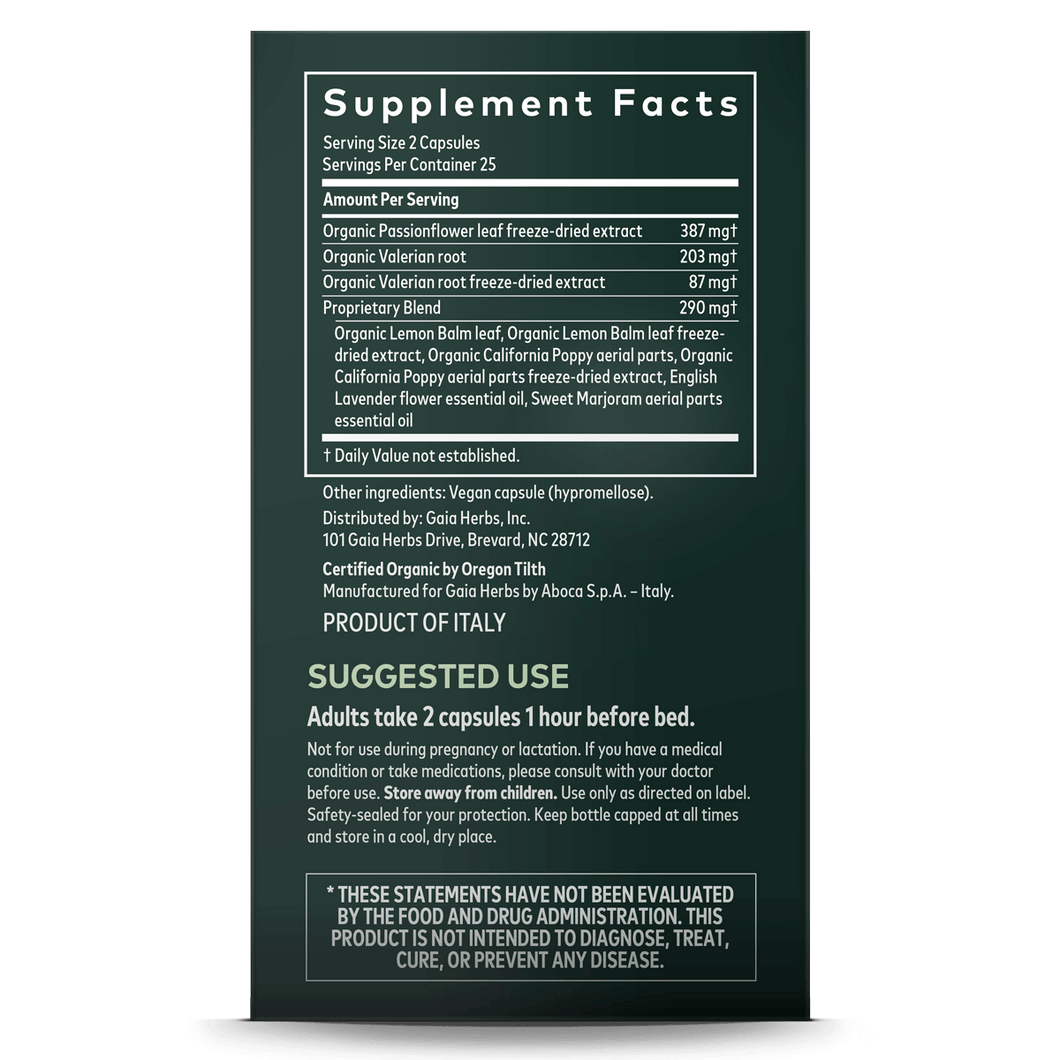 Gaia herbs sleep and relax facts , Puur & zorgvuldig gekozen