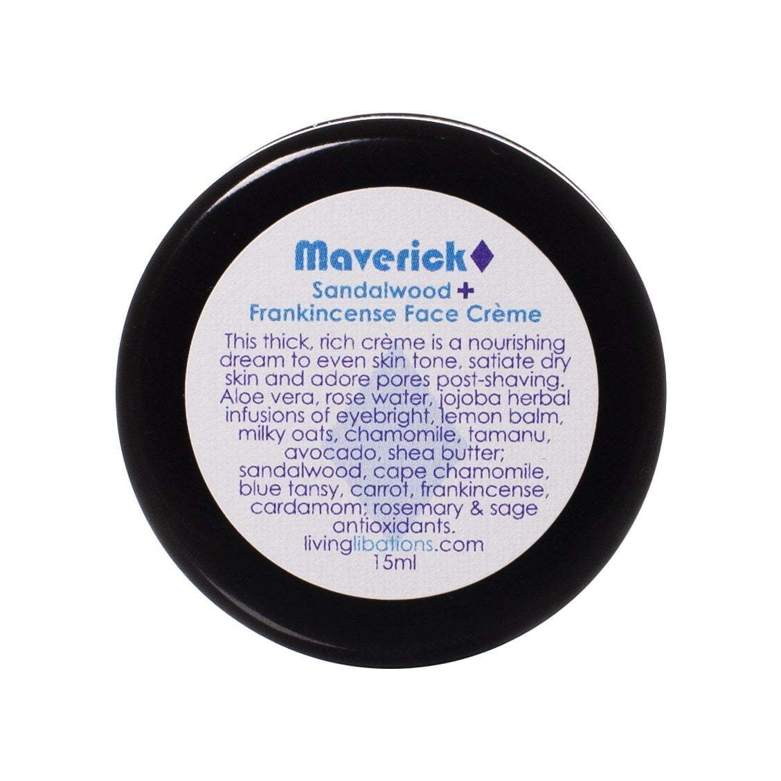 Maverick face creme living libations top , Duurzaam en zorgvuldig uitgekozen