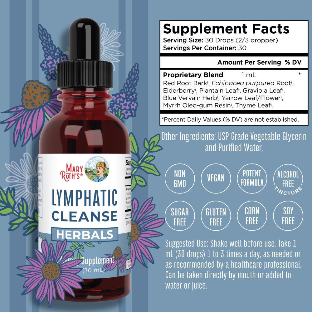 Mary ruths lymphatic cleanse herbals label , Kwaliteit en puurheid gegarandeerd