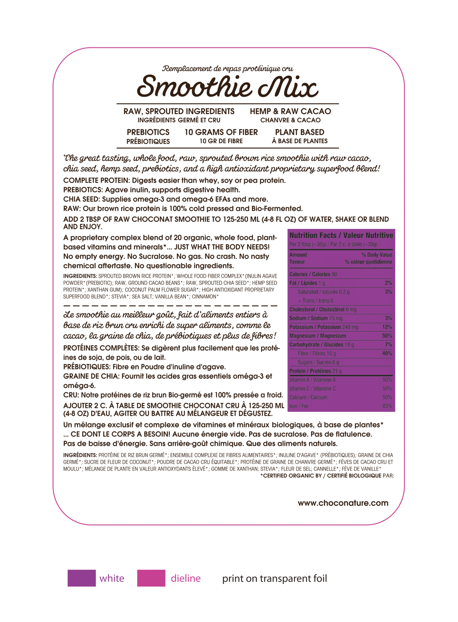 Smoothie french back , Hoogwaardige natuurlijke producten