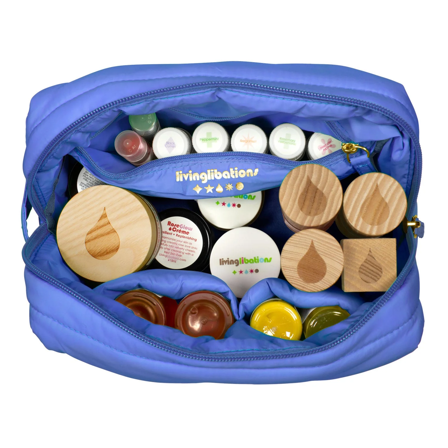 Puffer dopp bag living libations , Duurzaam en zorgvuldig uitgekozen