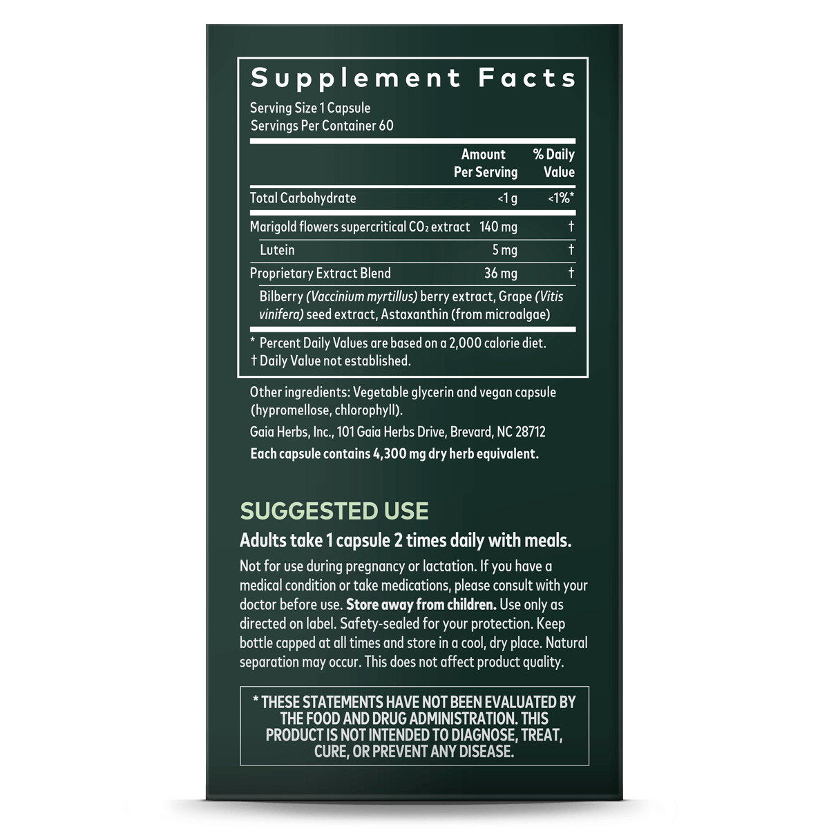 Gaia herbs healthy vision label2 , Ontdek de kracht van pure ingredi?nten