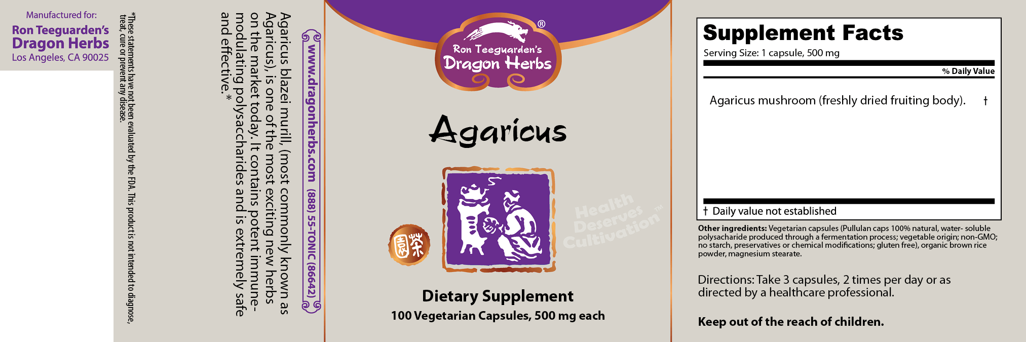 Agaricus label dragon herbs , Ontdek de kracht van pure ingredi?nten