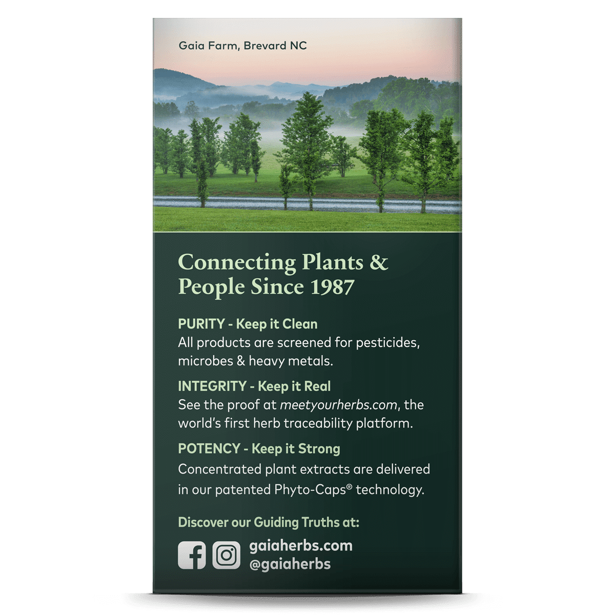 Gaia herbs info5 , Met zorg samengesteld