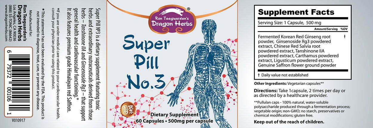 Dragonherbs super pill no3 label , Kwaliteit en puurheid gegarandeerd