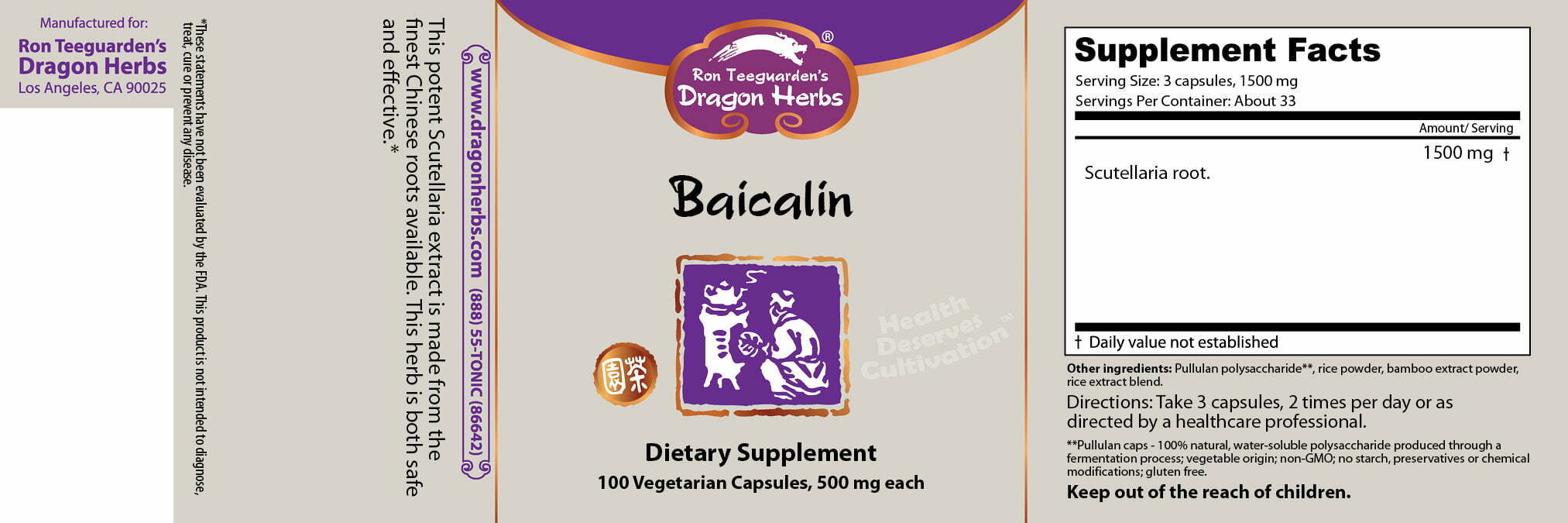 Dragon herbs baicalin label , Ontdek de kracht van pure ingredi?nten