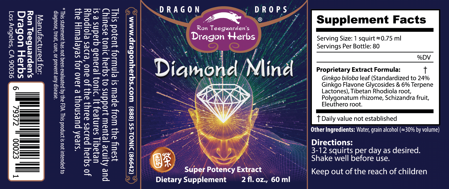 Diamond mind drops label dragon herbs , Speciaal geselecteerd voor jou