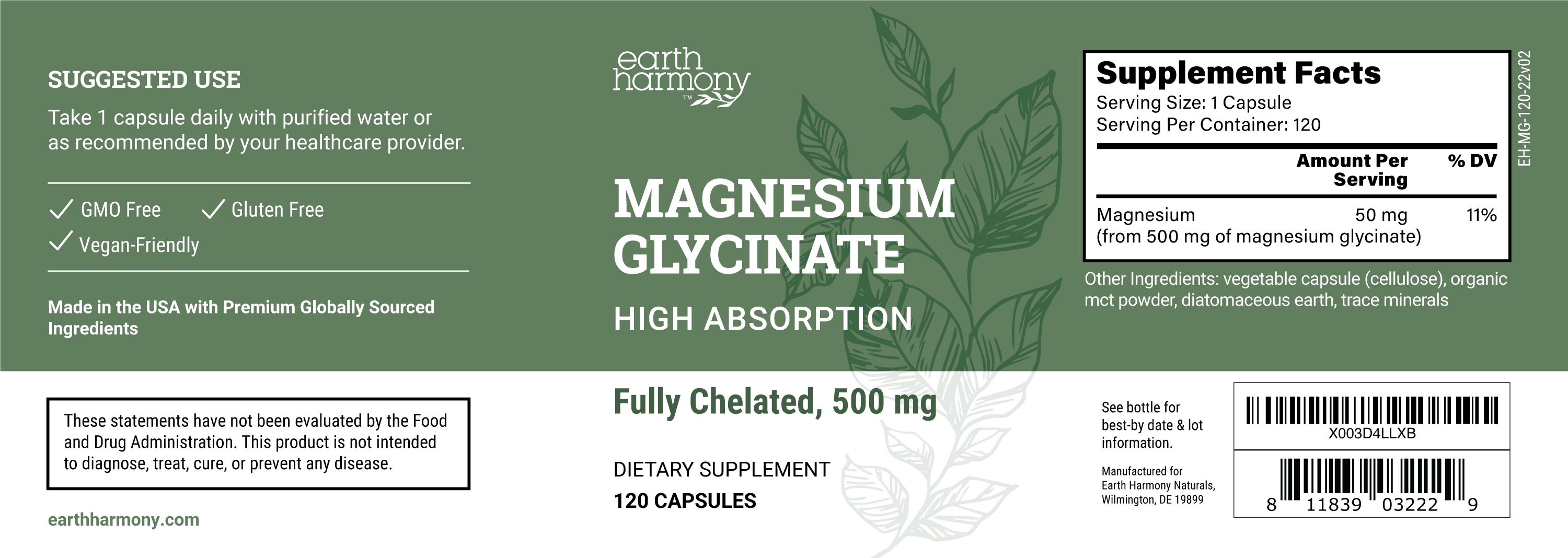 Magnesium glycinate label , Een bewuste keuze voor kwaliteit