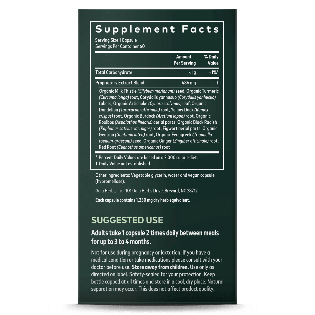 Gaia herbs liver cleanse label2 , Zorgvuldig geselecteerd bij Morgen is Nu