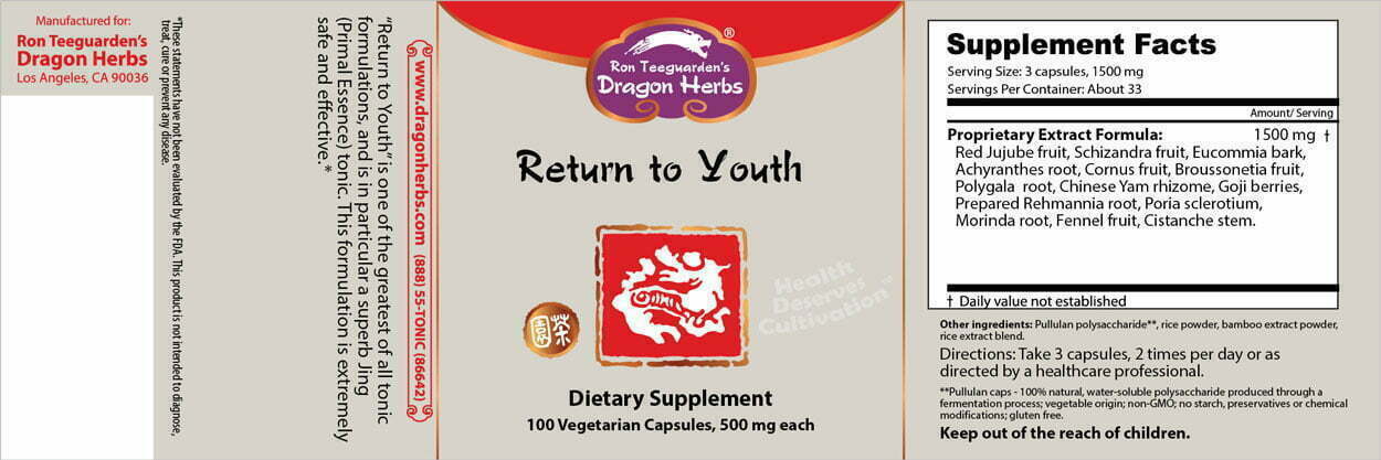 Dragonherbs return youth label , Duurzaam en zorgvuldig uitgekozen