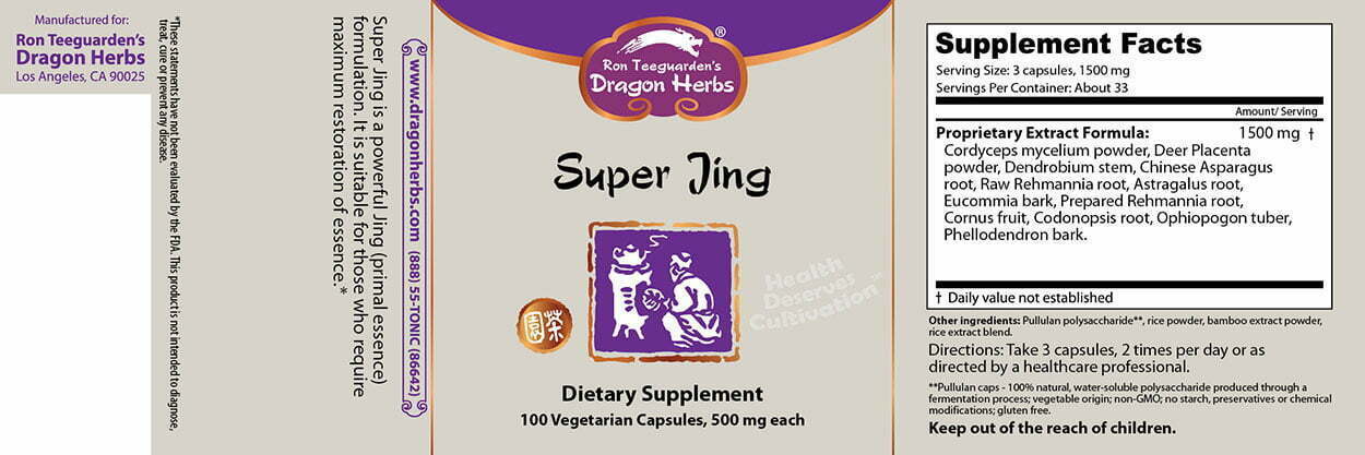 Dragonherbs super jing label , Hoogwaardige natuurlijke producten