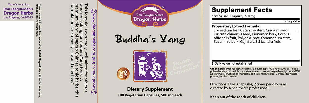 Buddha&#039;s Yang Label - Dragon Herbs