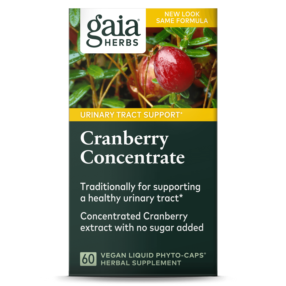 Gaia Herbs Cranberry Concentrate label