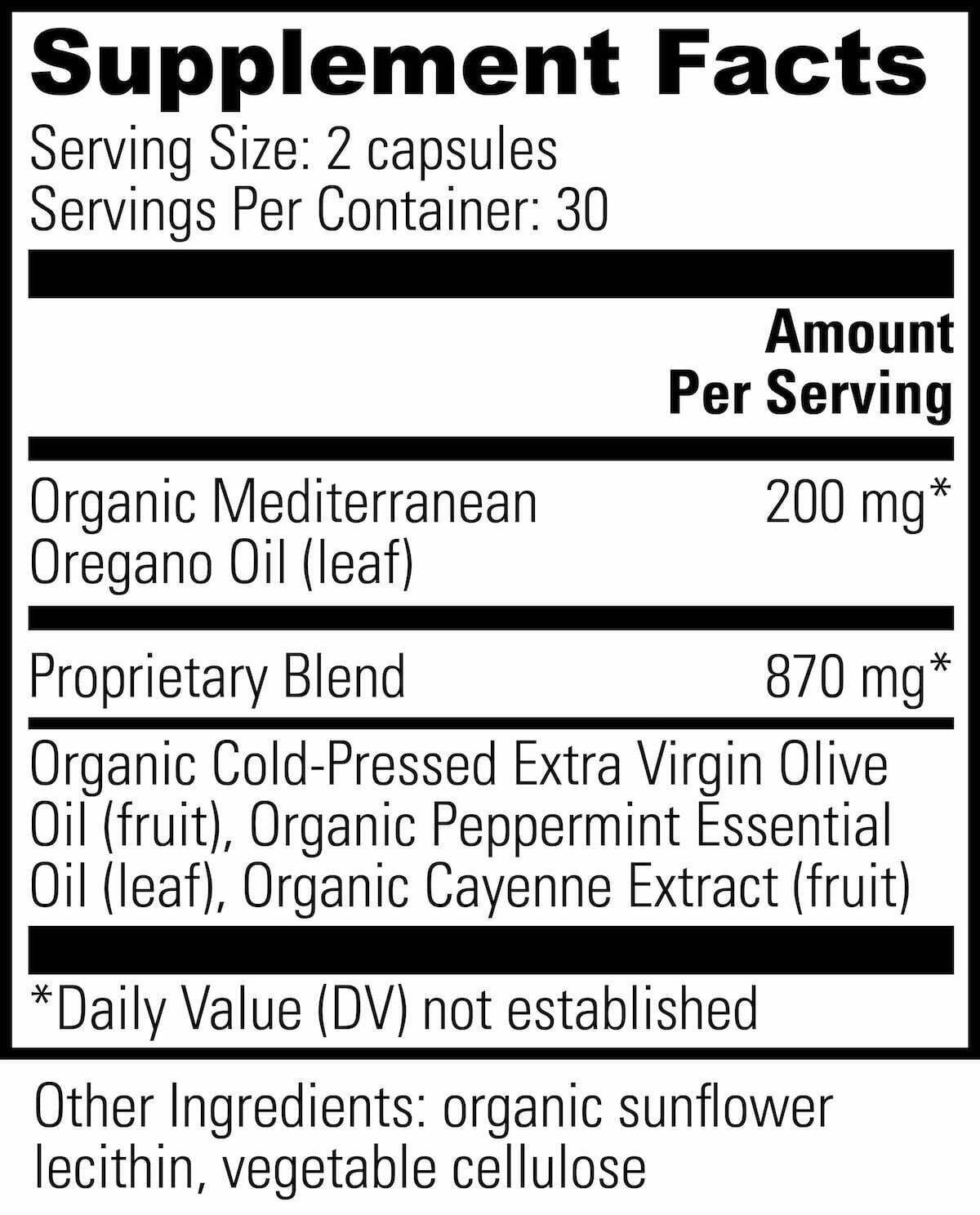 Global Healing oregano oil capsules